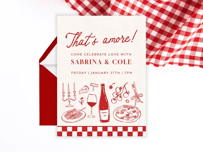 That’s Amore - engagement - Invitation