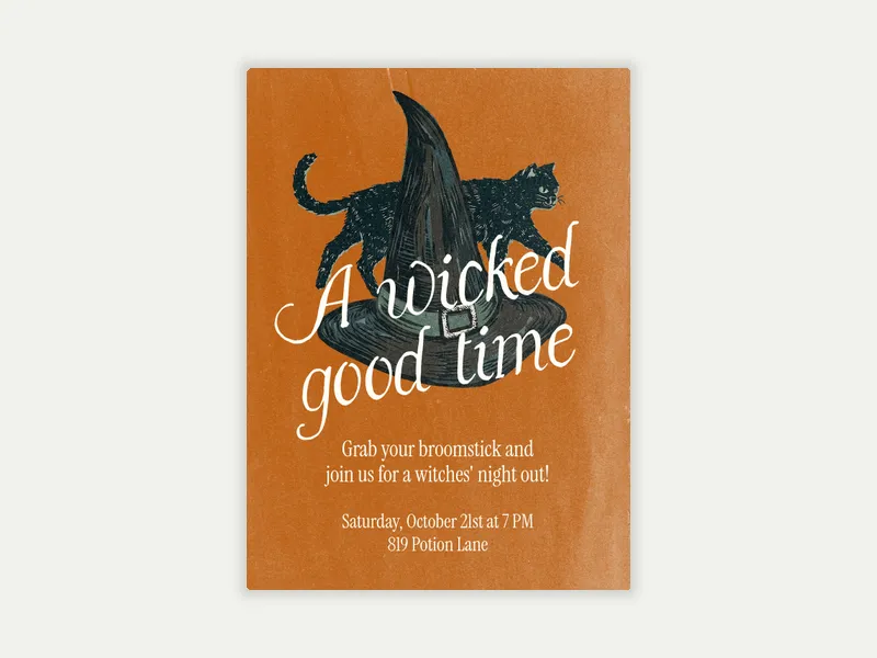 Bewitched - halloween - Invitation