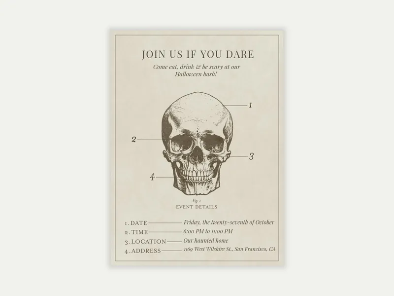 No Brainer Invitation free template design