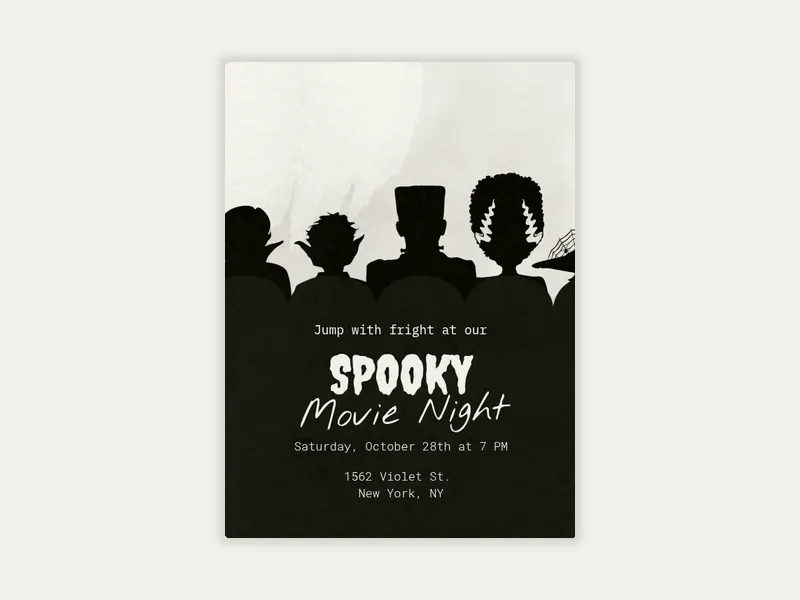 Monster Night - halloween - Invitation