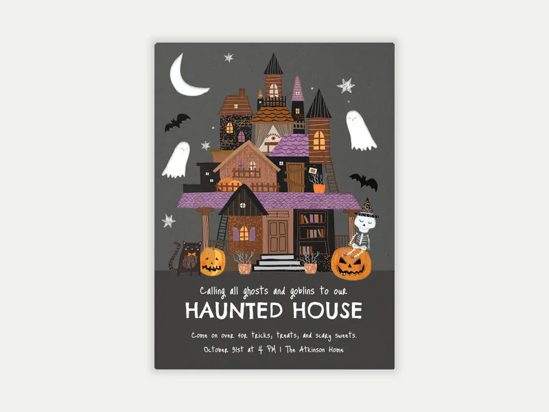 Haunted Home - halloween - Invitation