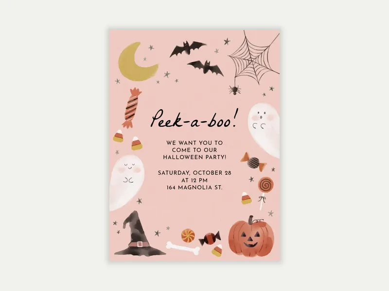 Sweet, Not Scary - halloween - Invitation