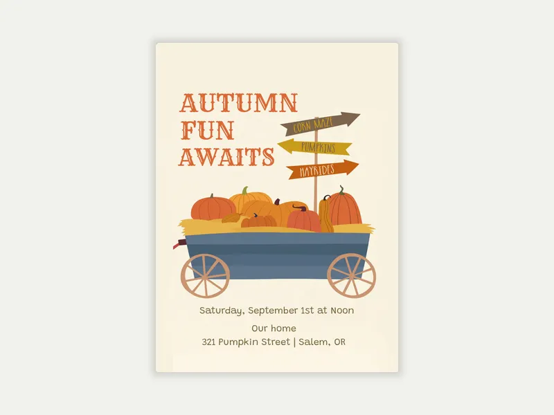 Pumpkin Patch Fun - halloween - Invitation