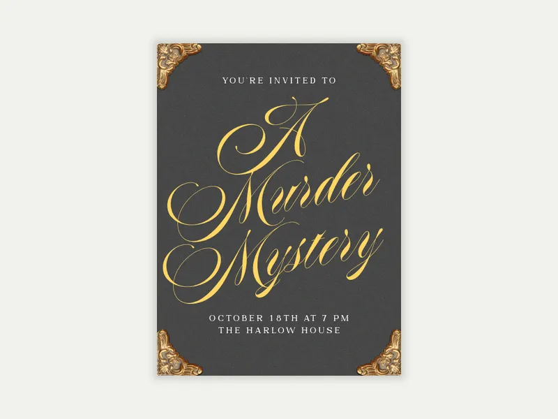 Murder Mystery - featured - Invitation