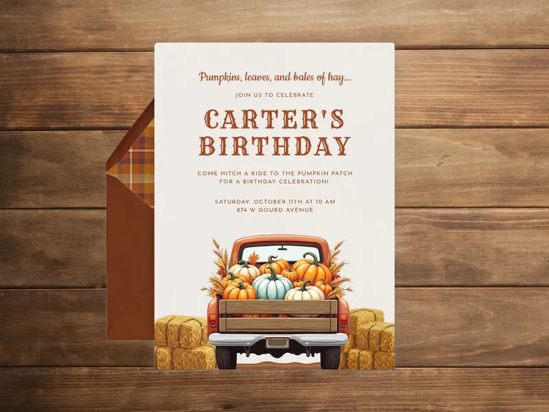 Truckload of Fun - halloween - Invitation