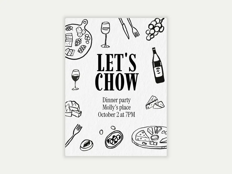 Doodle Dinner - dinner_party - Invitation