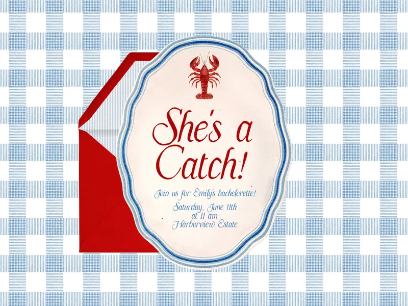 Vintage Plate Invitation premium template design