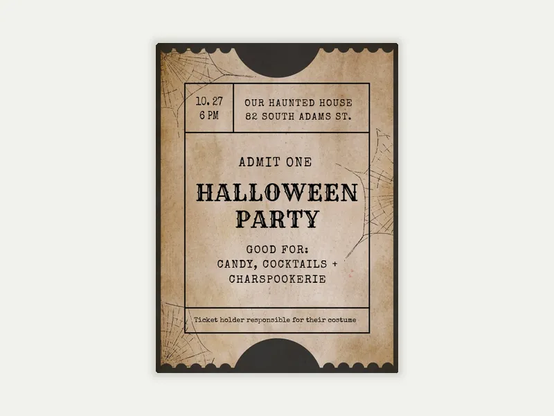 Ticket or Treat - halloween - Invitation