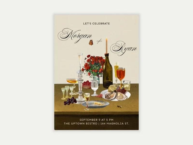 A Fine Evening Invitation free template design