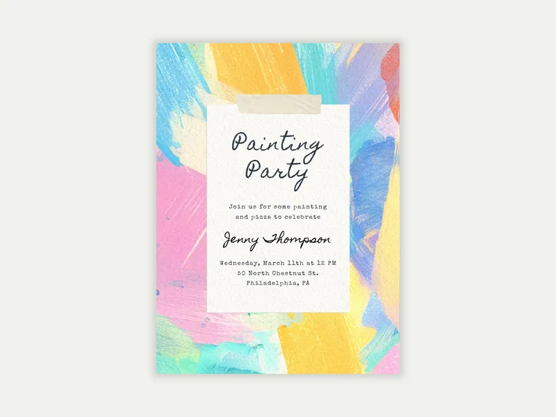 Pretty Painting Party - featured - Invitation