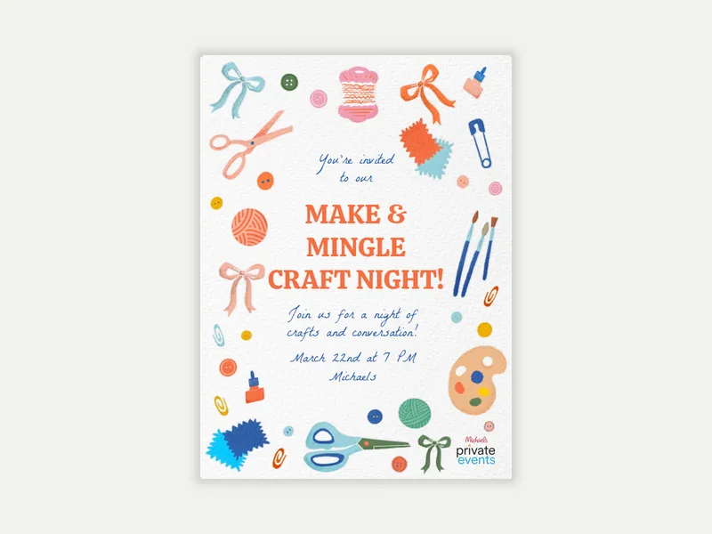 Michaels: Make & Mingle - venues - Invitation