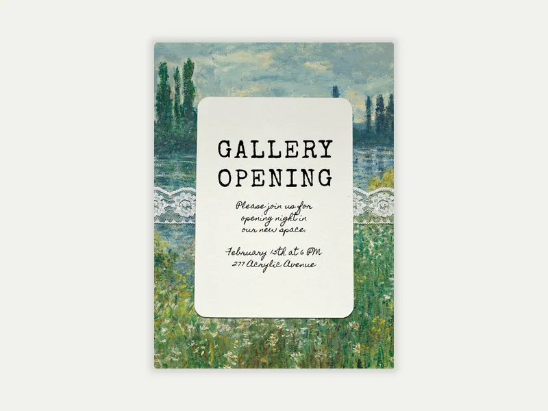 Painted Pond Invitation free template design