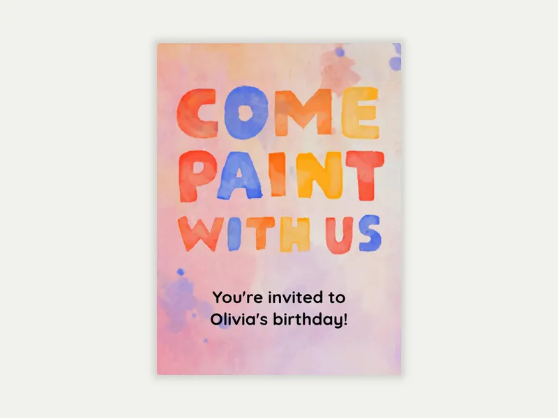 Paint Party - arts_and_crafts - Invitation