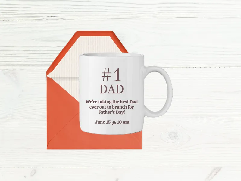 Favorite Mug Invitation premium template design