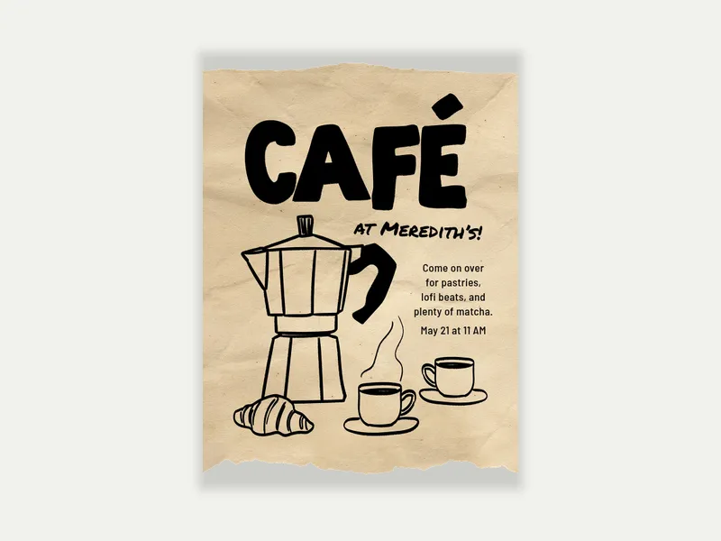 Café Club - book_club - Invitation