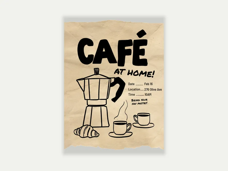 Café Club - potluck - Invitation
