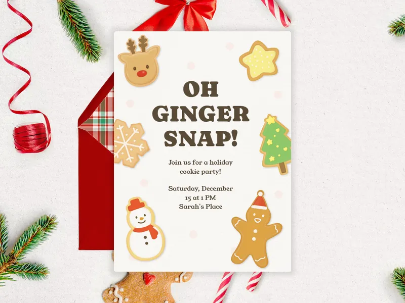 Ginger Snap Invitation premium template design