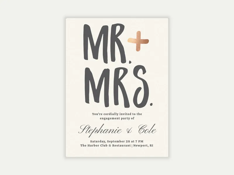 Titled Together Invitation free template design