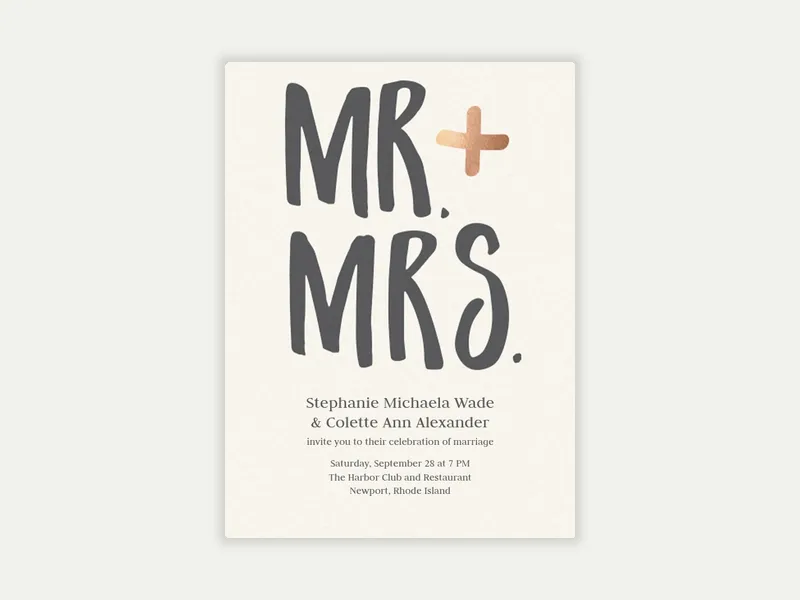 Titled Together Invitation free template design