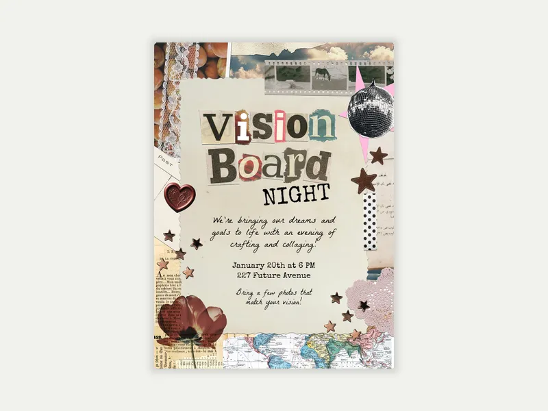 Future Vision Invitation free template design