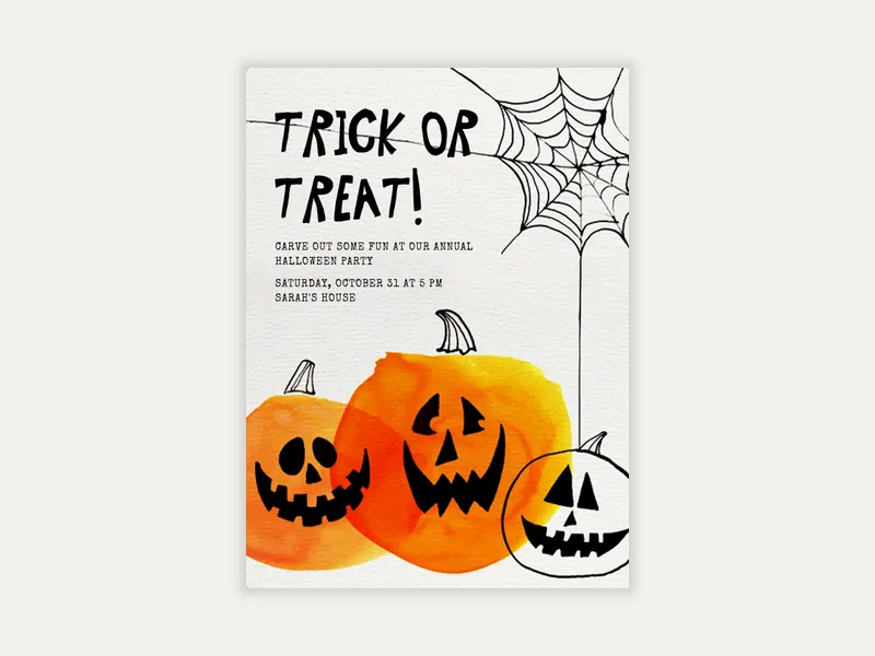 Pumpkins - halloween - Invitation