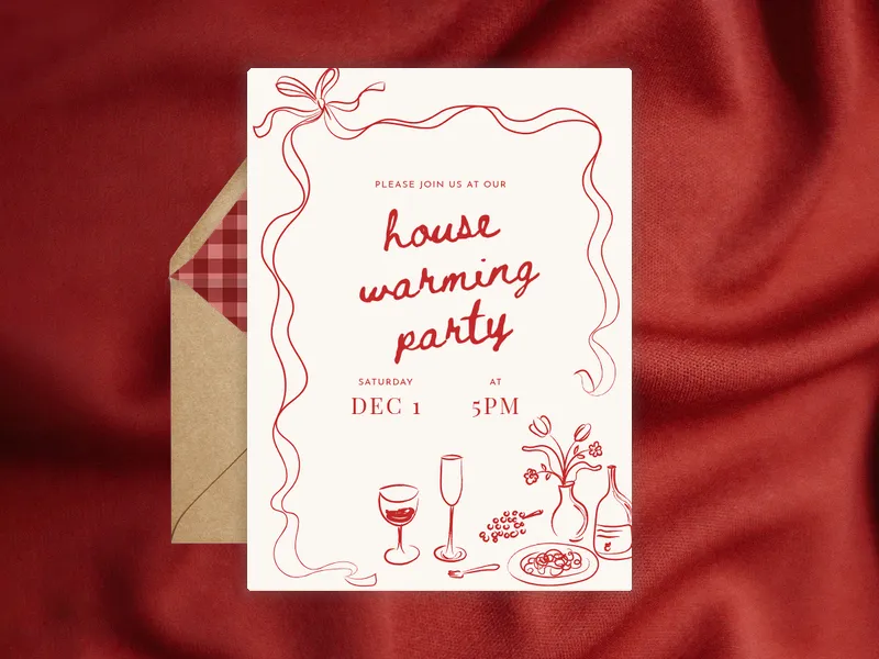 Ribbons of Gratitude Invitation premium template design