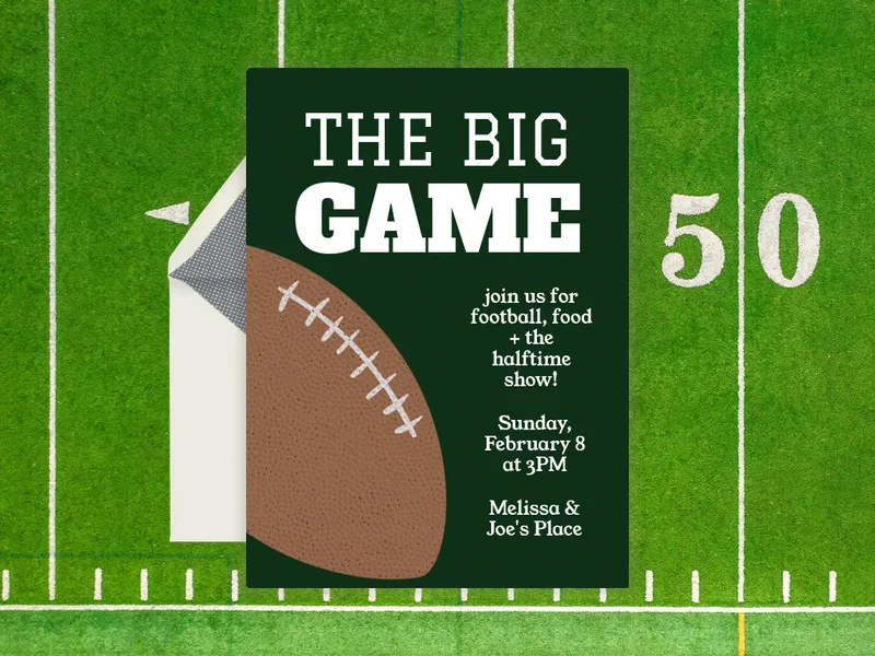The Big Game Invitation premium template design