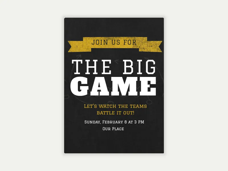 Playbook Invitation free template design