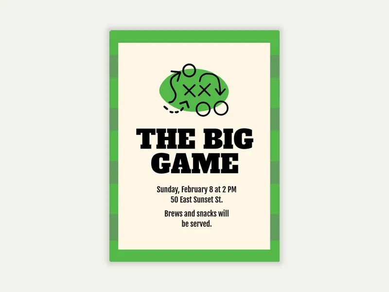 Party Playbook Invitation free template design