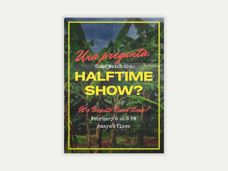 Halftime Best Time Invitation free template design