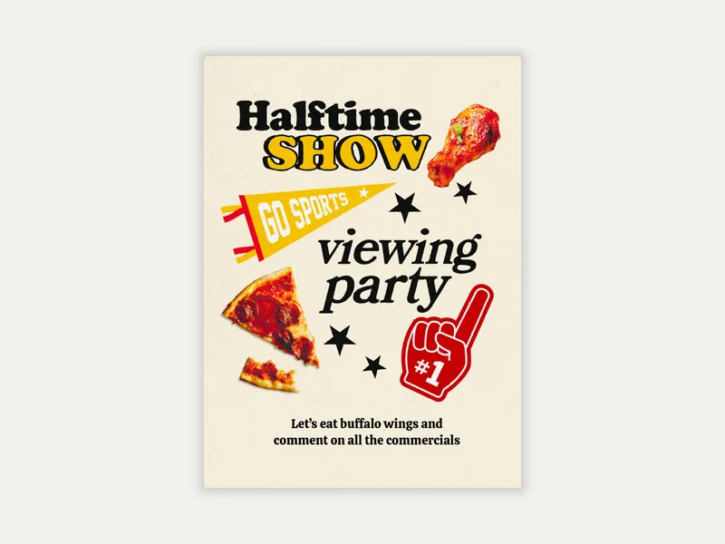 Halftime Heroes Invitation free template design