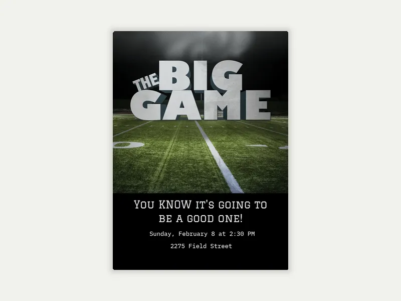 Game Lights Invitation free template design