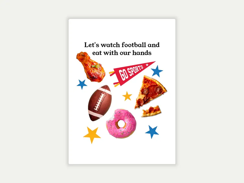 Game Day Feast Invitation free template design