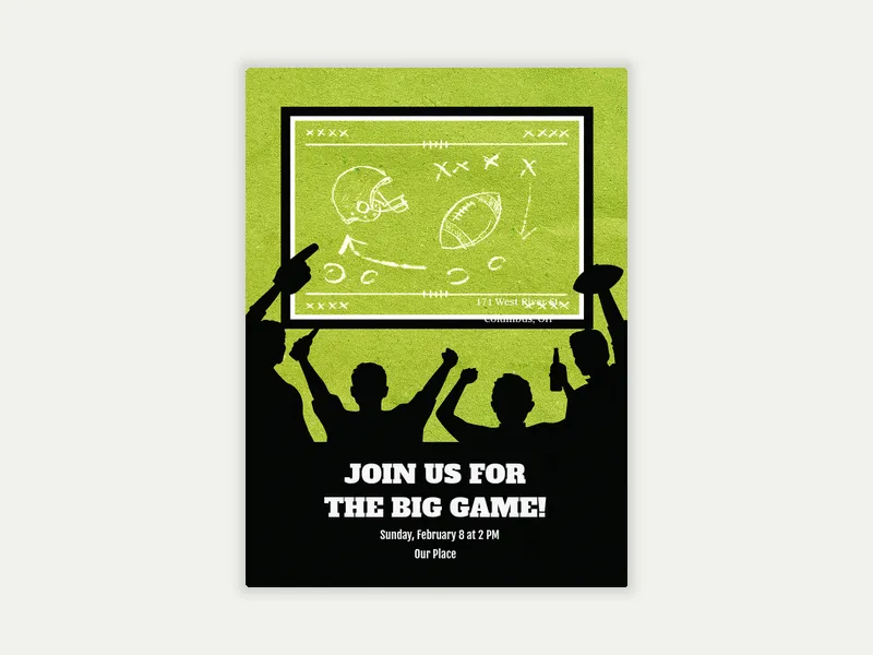 Football Fans Invitation free template design