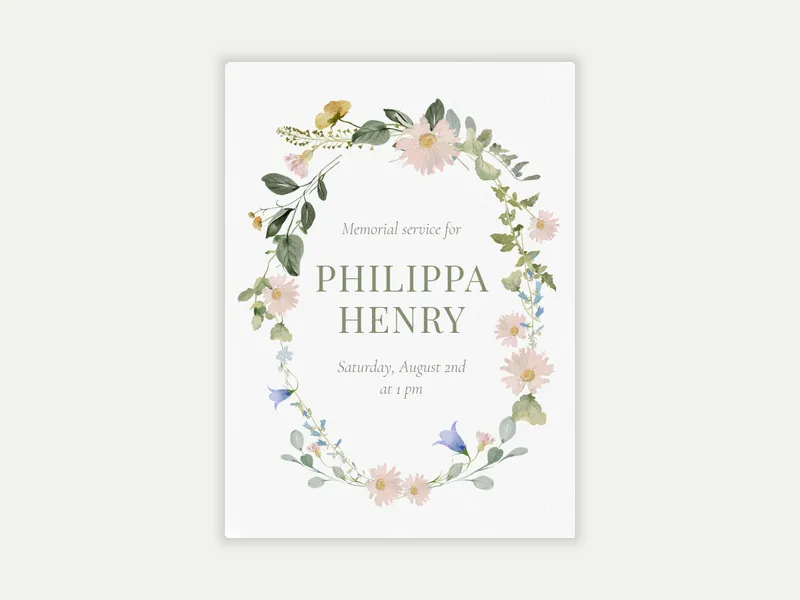 Wildflowers in Bloom Invitation free template design