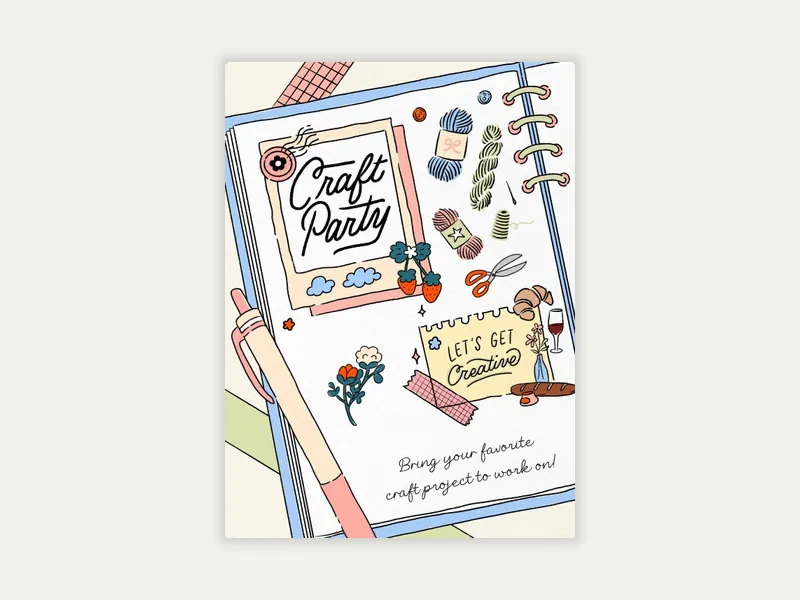 Scrapbook Page Invitation free template design