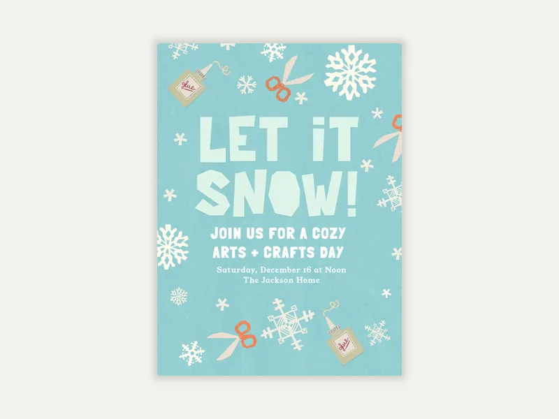 Cut and Paste Invitation free template design