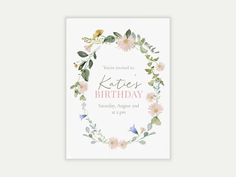 Wildflowers in Bloom - 70th_birthday - Invitation