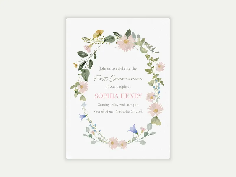 Wildflowers in Bloom - baby_dedication - Invitation