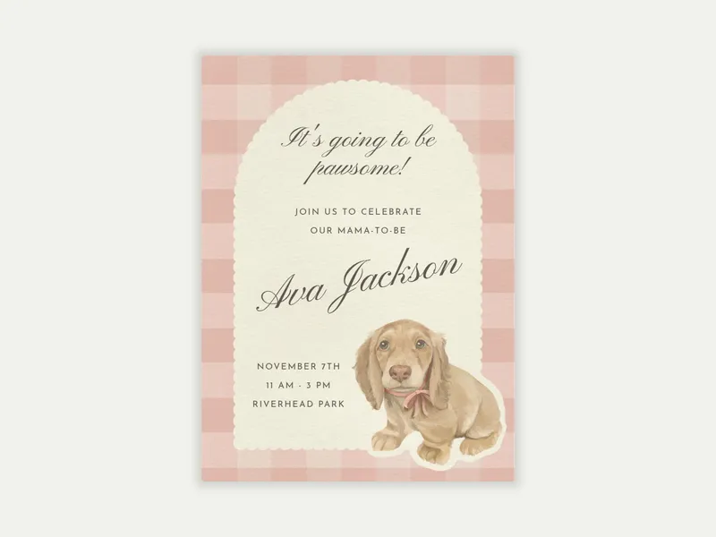 Sweet Puppy Invitation free template design