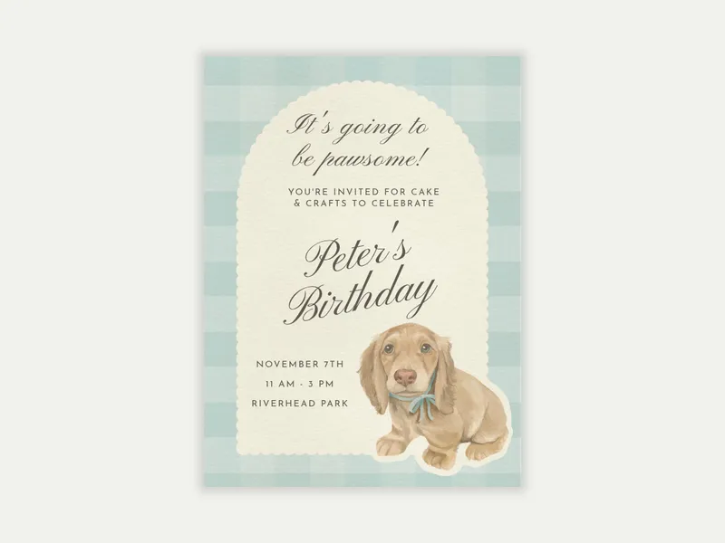 Sweet Puppy Invitation free template design