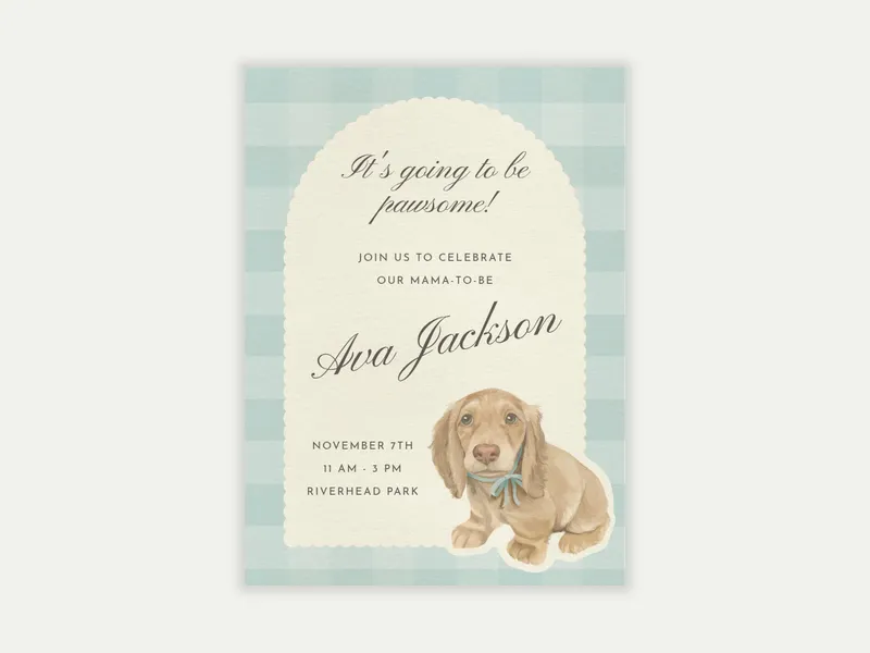 Sweet Puppy Invitation free template design