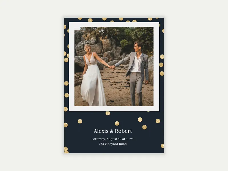Festive Confetti (Photo) - elopement_party - Invitation
