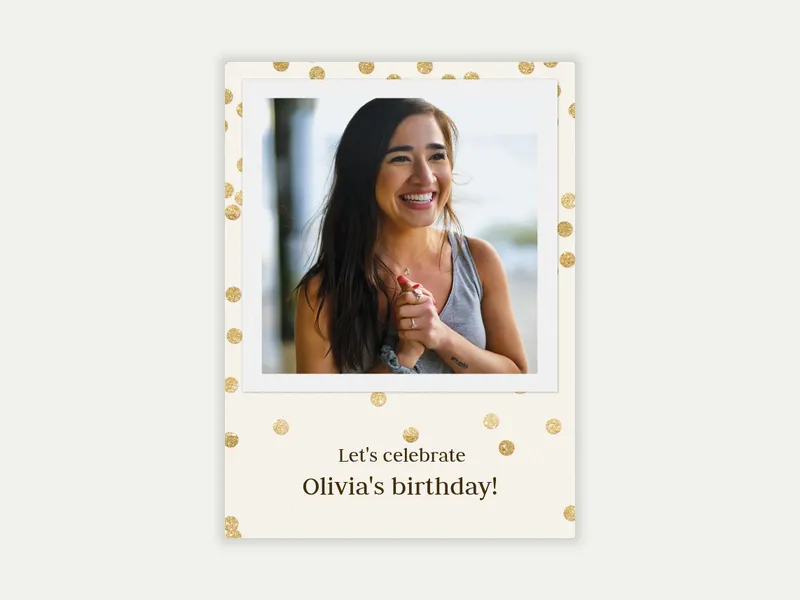 Festive Confetti (Photo) Invitation free template design
