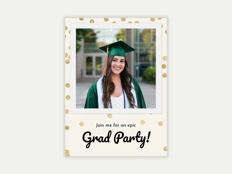 Festive Confetti (Photo) - graduation_dyo_uyo - Invitation