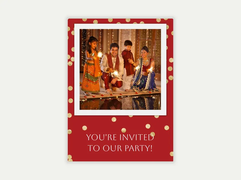 Festive Confetti (Photo) - holidays - Invitation