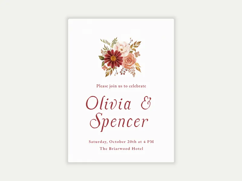 Fall Foliage - couples_shower - Invitation