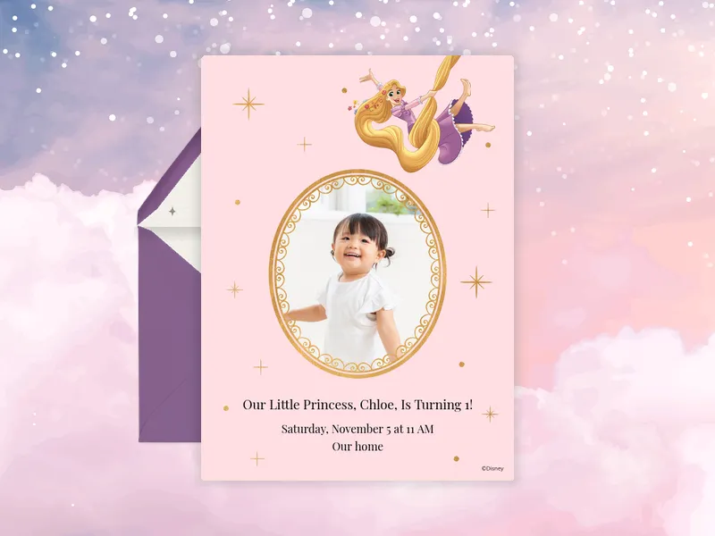 Disney: You’re the Princess (Photo) Invitation premium template design
