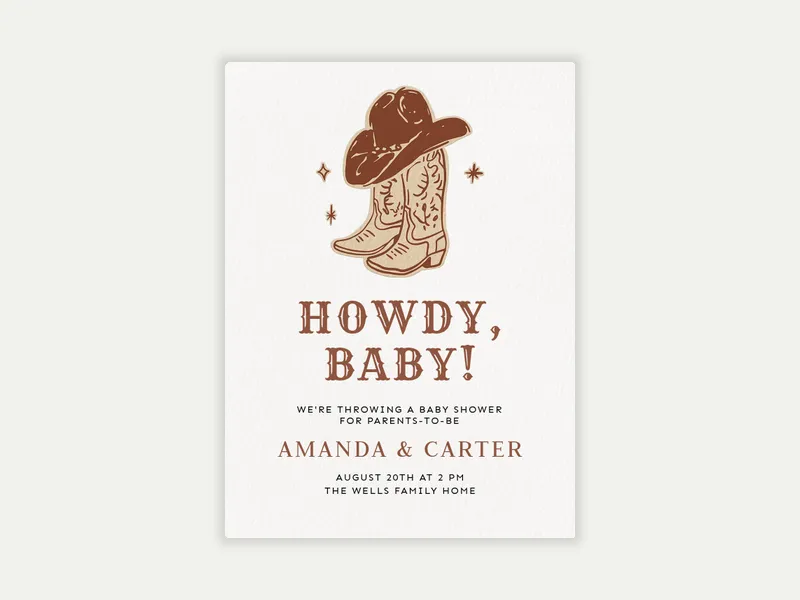 Howdy Partner Invitation free template design