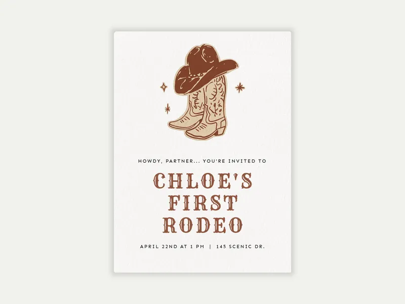 Howdy Partner Invitation free template design